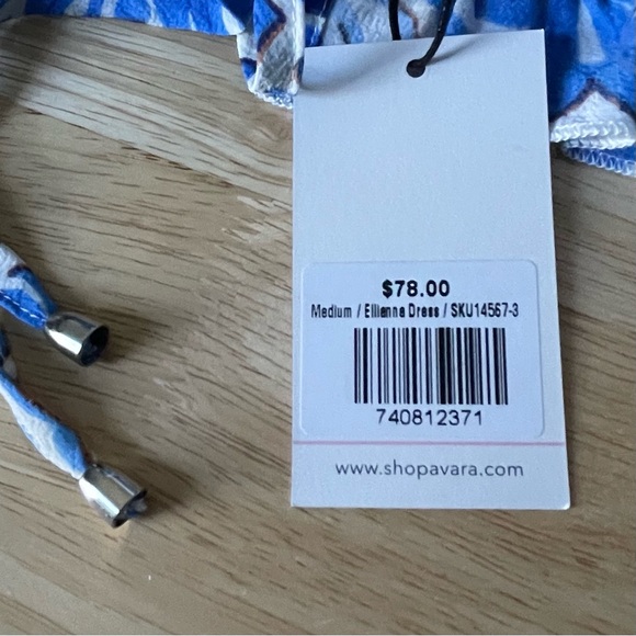 Avara Santorini Shores Ashleigh Blue Ruffled Mini Dress Size Medium 47671 - Picture 13 of 15